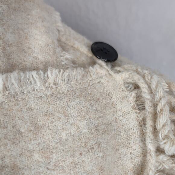 ISABEL MARANT ÉTOILE Fleminigli Fringed Felt Blanket Wool Blend Jacket Size 38 - Picture 13 of 16